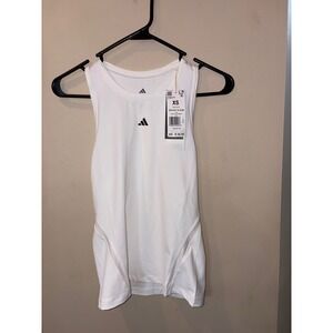 Adidas WTR D4T TK SLIM Womens Training Tank Top White IY9171 XS New